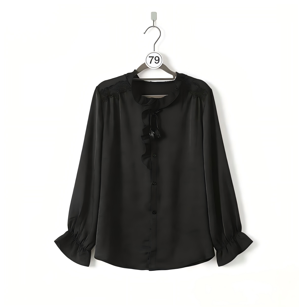 Spring vintage jacquard stand up collar loose slimming long sleeved shirt top