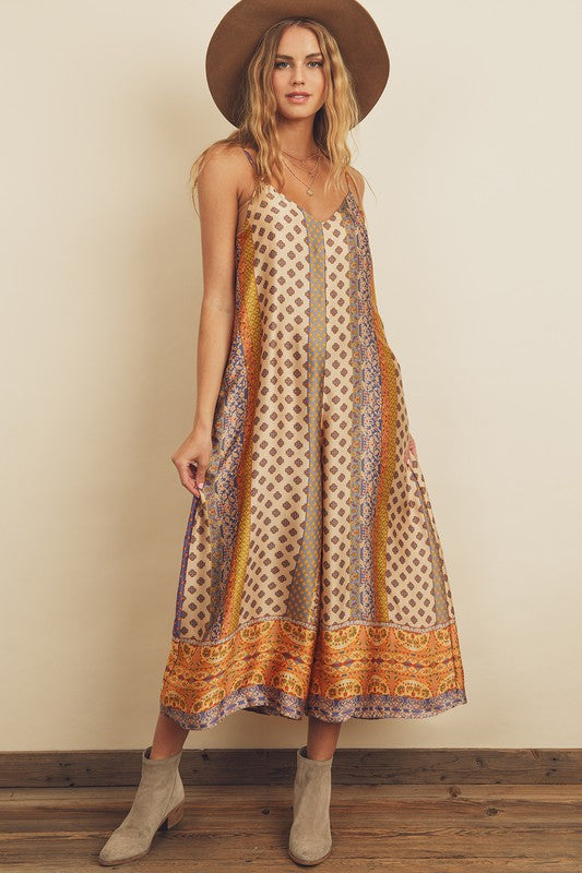 Presley Border Print Jumpsuit