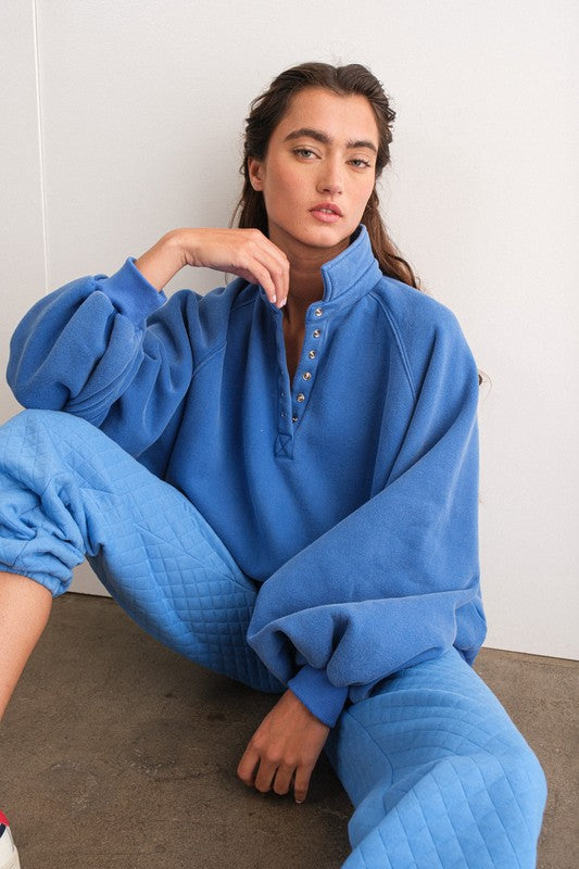 Piper Snap Collared Sweatshirt