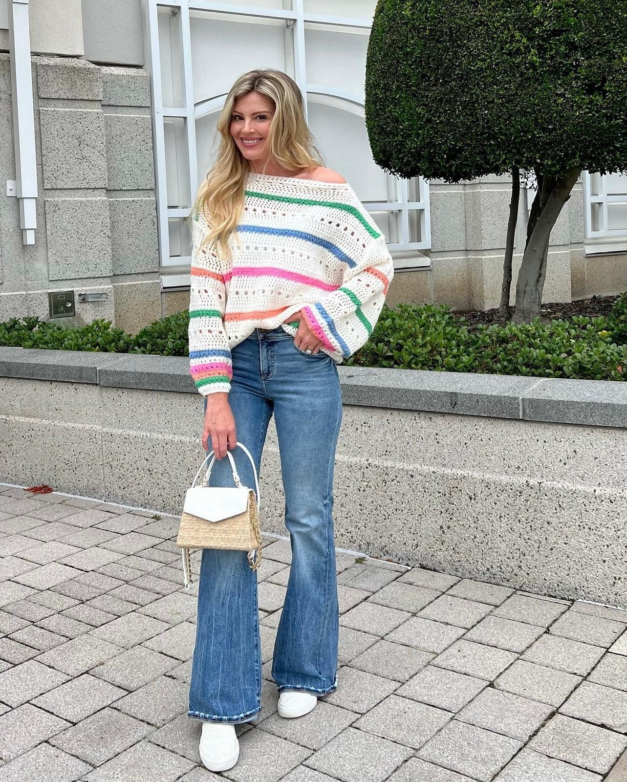 Clara Boat Neck Striped Sweater